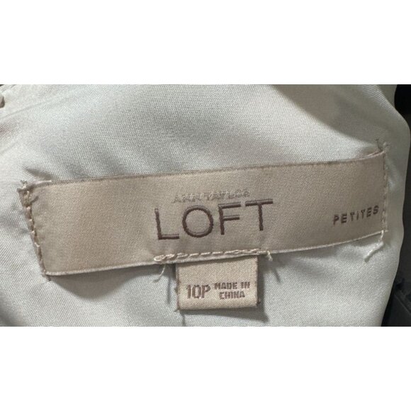 Ann Taylor Loft Petites Dress Black and White Geometric Pattern Women's 10P - Picture 6 of 6